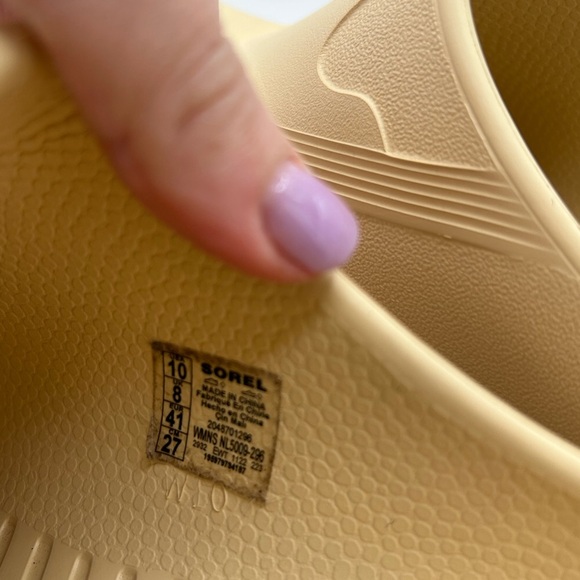 SOREL Sabots Caribou Chunky Platform Clog Mule Cream Women’s size 10 Slip On - Picture 13 of 13